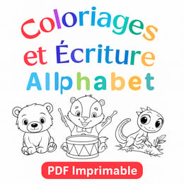 Coloriages et Ecriture Animaux (3 à 10 ans)