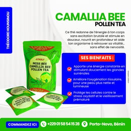 CAMALLIA BEE POLLEN TEA – Le thé qui élève ta beauté, ton énergie et la longévité au naturel
