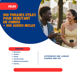 500 phrases Utiles pour débutant en chinois + 500 audios de prononciations authentiques inclus