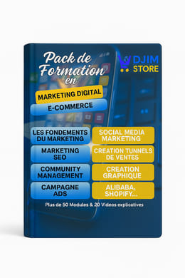02. PACK  DE FORMATION  EN MARKETING DIGITAL ET E-COMMERCE (50 MODULES + VIDEOS)
