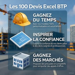 PACK DE 100 DEVIS EXCEL BTP