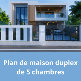Plan de maidon duplex de 5 chambres.