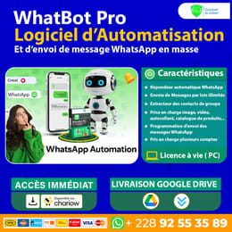 WhatBot Pro : Logiciel d'Automatisation et d'envoi de Message en Masse via WhatsApp
