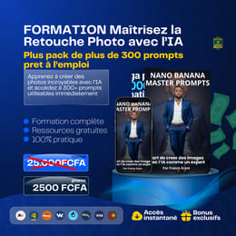 Deviens un Expert en Retouche Photo IA – Formation complète + 300 Prompts prêts à l’usage