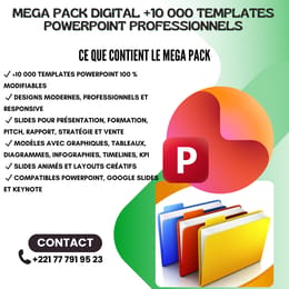 Mega Pack Digital +10 000 Templates PowerPoint Professionnels