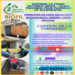 APPRENDRE À INSTALLER UNE FOSSE SEPTIQUE BIOFIL QUI VAS VOUS PERMETTRE DE GAGNER 150 000F PAS PROJET