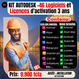 +𝟒6 𝐋𝐎𝐆𝐈𝐂𝐈𝐄𝐋𝐒 Autodesk + 𝟓𝟎 𝐅𝐎𝐑𝐌𝐀𝐓𝐈𝐎𝐍𝐒 CAO ET DAO