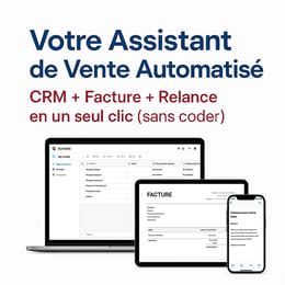 Votre assistant de vente automatisé : CRM + Facture + Relance en un seul clic (sans coder)