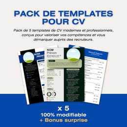 Pack PREMIUM de templtes de CV