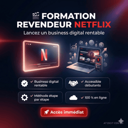 🎬 FORMATION REVENDEUR D’ABONNEMENT NETFLIX (Business Digital)