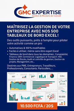 PACK DE 750 TABLEAUX DE BORD EXCEL AUTOMATISÉS + DIVERS PROGICIELS & APPLICATIONS EXCEL DE GESTION