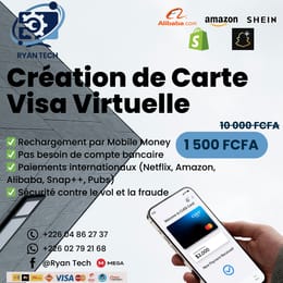 Création Carte Visa Virtuelle