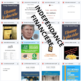 Pack de livres sur l'INDEPENDANCE FINANCIERE