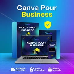 CANVA POUR BUSINESS™ - Formation complète + Accès à Canva Pro & Capcut Pro à vie