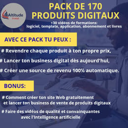Mon ebook Packs de 173 produits digitaux