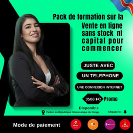 Lancez votre Boutique en ligne  sans avoir besoin d'un capital ou d' un Stock en RDC.