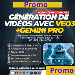 FORMATION EN GÉNÉRATION DE VIDÉO AVEC VEO3 + GEMINI PRO