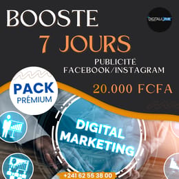 PACK PRÉMIUM - 7 JOURS  DE PUBLICITÉ(BOOSTE) FACEBOOK/INSTAGRAM