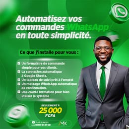 Automatisez vos commandes WhatsApp en toute simplicité