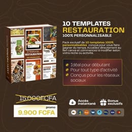 Pack de 10 templates de restauration