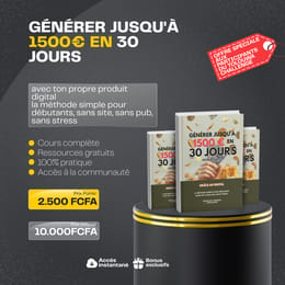 GAGNE JUSQU'A 1500€ EN 30 JOURS