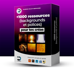 +1000 ressources (backgrounds  et polices)