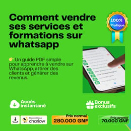 Comment vendre ses services et formations sur whatsapp