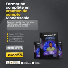 Formation Création de Compte Monétisable pack 2