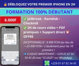 2H de vidéos avec 3 Guides Complets du Déblocage iPhone Bloqué par iCloud