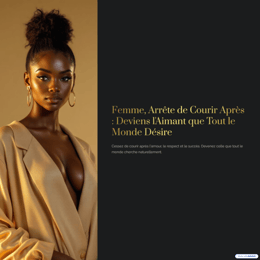 Femme, arrête de courir après: deviens l'aimant que tout le monde désire