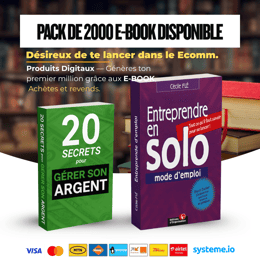 PACK DE 2000 E-BOOKS DISPONIBLE