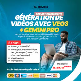 Formation IA : Crée des vidéos avec VEO 3 & Gemini Pro – Sans expérience ni matériel
