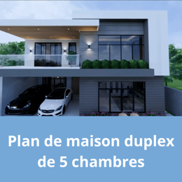 Plan de maison duplex de 5 chambres