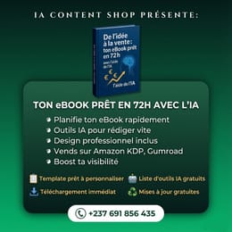 De l’idée à la vente : ton eBook prêt en 72h avec l’aide de l’IA
