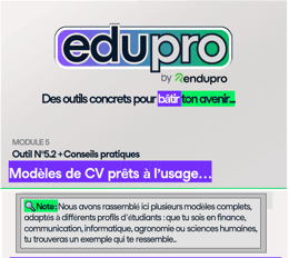 Outil N°5.3 Modèles de CV PPT & WORD