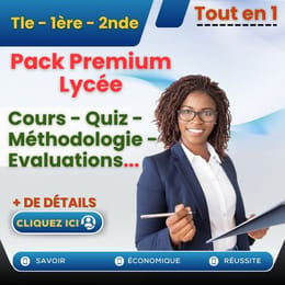 01 Pack Premium Lycée (Tous vos cours, exercices, méthodologie de Terminale, 1ère et 2nde en H-G)