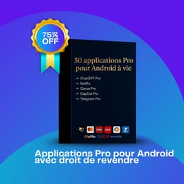 PACK DE 50 APPLICATIONS PRENIUM À VIE POUR ANDROID+ UN BONUS ET DROIT DE REVENDRE