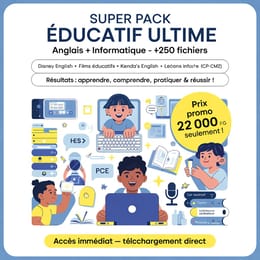 🎥 PACK DE DESSINS ANIMÉS POUR L’ANGLAIS & L’INFORMATIQUE – 250+ VIDÉOS ÉDUCATIVES