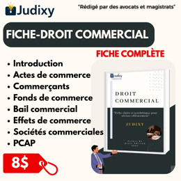 DROIT COMMERCIAL – Fiche complète