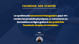 FACEBOOK ADS STARTER: Comment générer jusqu'a 500.000 F/MOIS avec moins de 5000 F/jour  de budget