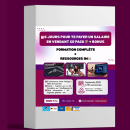 🗓6 JOURS POUR TE PAYER UN SALAIRE EN VENDANT CE PACK + FORMATIONS