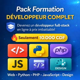 Pack Formation Développeur Complet – Web, Python, PHP, JavaScript & Design
