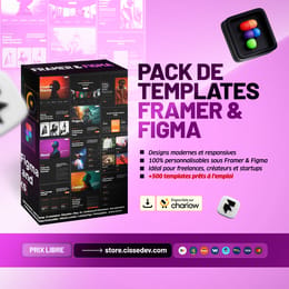 Pack de Templates Framer et Figma