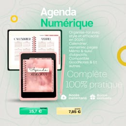 Agenda Digital 2026 Élégant et Interactif – Organisez Votre Année Efficacement