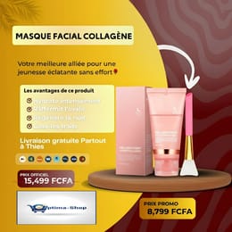 Masque Collagène Nuit 75ml: Hydratation Intense + Pinceau Applicateur Gratuit