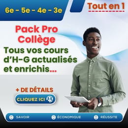 02 Pack Pro Collège (Tous vos cours d'Hist-Géo de 6e, 5e, 4e et 3e)
