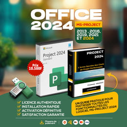 Pack du logiciel MS Project +  vidéos sur le cas Pratique + Guide Pratique et un coaching de 2h