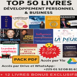 PACK DE 50 LIVRES BESTSELLERS DE DÉVELOPPEMENT PERSONNEL_SANTE ET BIEN ÊTRE...+ 12 AUTRES EN BONUS
