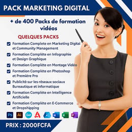 Plus de 400 Pack Digital pour gagner de l'argent.