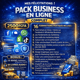 PACK BUSINESS EN LIGNE COMPLET